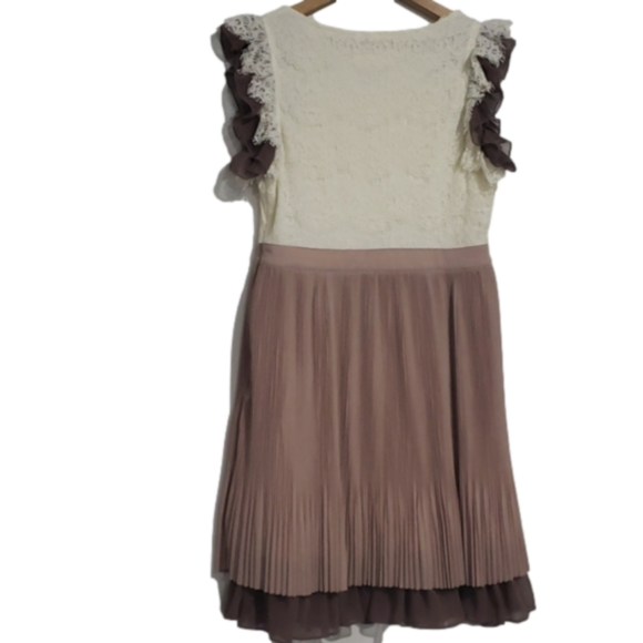 A'reve by Anthropology Crean/Taupe Dress Sz M - Picture 5 of 5